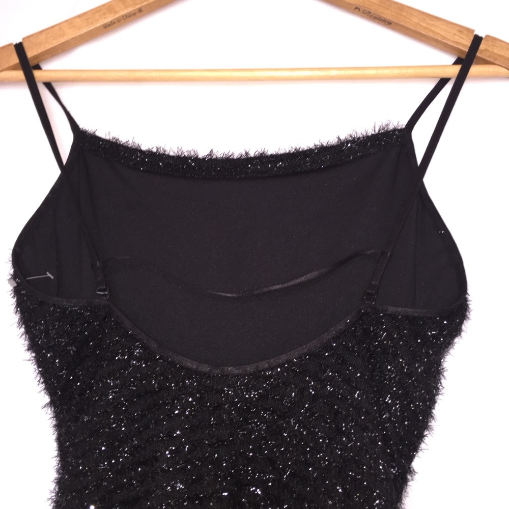 Vintage The Limited Black Sparkle Fuzzy Cami Top ✨ - Picture 2 of 3